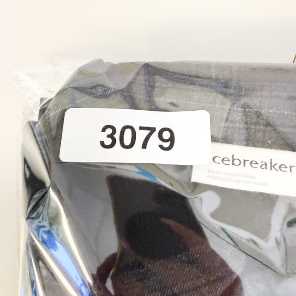 Icebreaker Merino Dawnder LS Plaid Mens Flannel Shirt Black Gray - M - Picture 9 of 9